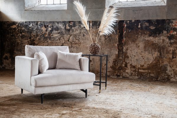 Fauteuil de salon beige Soren