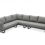 Salon de jardin anthracite Fellow avec structure aluminium et Quick Dry Foam pour extérieure.