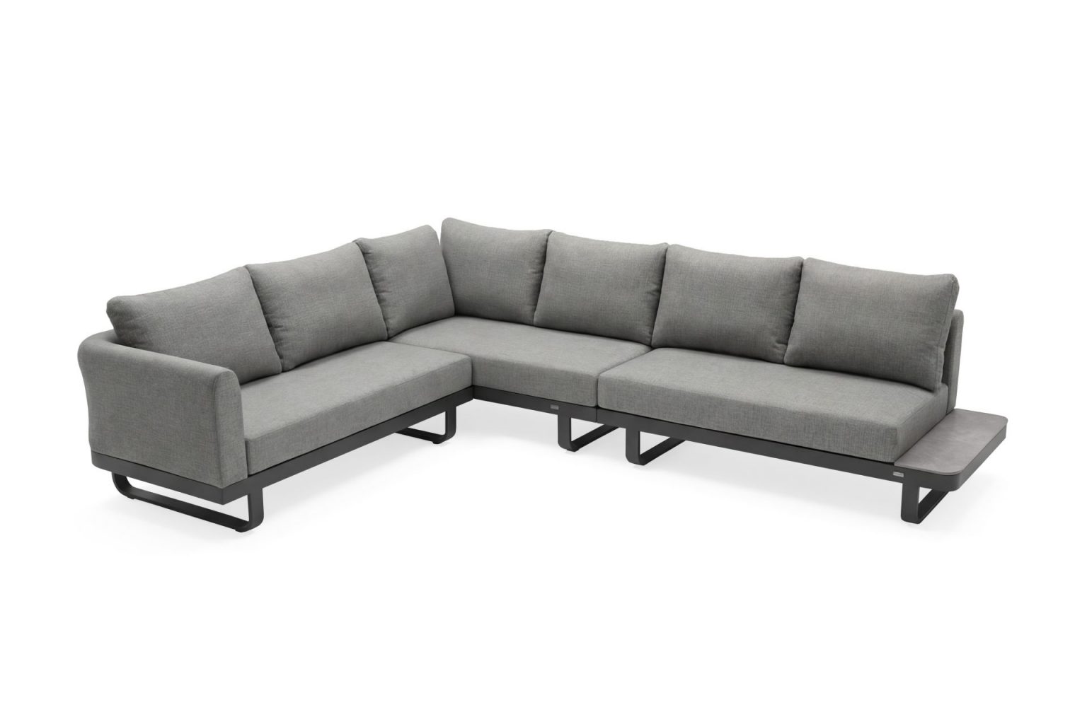 Salon de jardin anthracite Fellow avec structure aluminium et Quick Dry Foam pour extérieure.