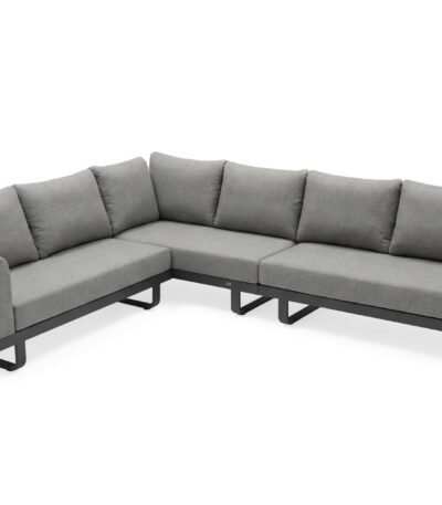 Salon de jardin anthracite Fellow avec structure aluminium et Quick Dry Foam pour extérieure.