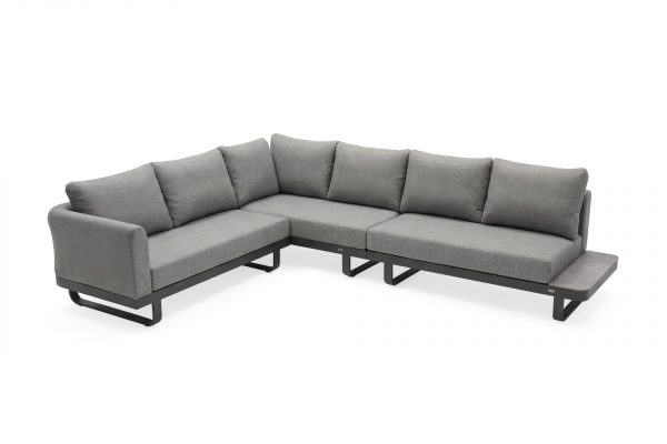 Salon de jardin anthracite Fellow avec structure aluminium et Quick Dry Foam pour extérieure.