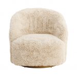 Fauteuil Asiel en fourrure beige