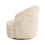 Fauteuil Asiel en fourrure beige