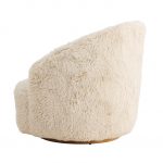 Fauteuil Asiel en fourrure beige