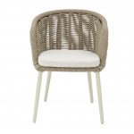 Fauteuil de repas extérieur sable Porto