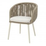 Fauteuil de repas extérieur sable Porto