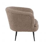 Fauteuil de salon Noth en tissu bouclé esprit rotin (11) Fauteuil de salon Noth en tissu bouclé