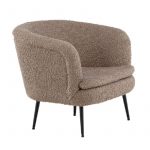 Fauteuil de salon Noth en tissu bouclé esprit rotin (12) Fauteuil de salon Noth en tissu bouclé