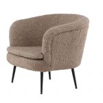 Fauteuil de salon Noth en tissu bouclé esprit rotin (5) Fauteuil de salon Noth en tissu bouclé