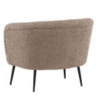 Fauteuil de salon Noth en tissu bouclé esprit rotin (8) Fauteuil de salon Noth en tissu bouclé