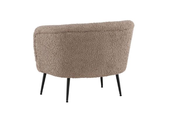 Fauteuil de salon Noth en tissu bouclé esprit rotin (8) Fauteuil de salon Noth en tissu bouclé