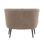 Fauteuil de salon Noth en tissu bouclé esprit rotin (9) Fauteuil de salon Noth en tissu bouclé