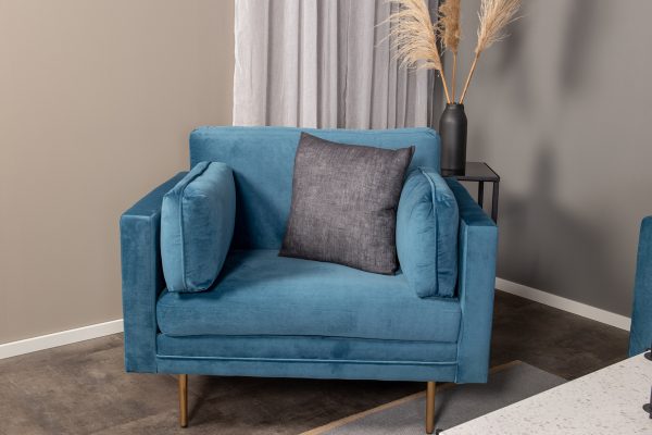 Fauteuil de salon bleu Bosco esprit rotin home (1) Fauteuil de salon bleu Bosco