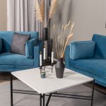 Fauteuil de salon bleu Bosco esprit rotin home (2) Fauteuil de salon bleu Bosco