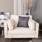 Fauteuil de salon crème Bosco esprit rotin home (2) Fauteuil de salon crème Bosco