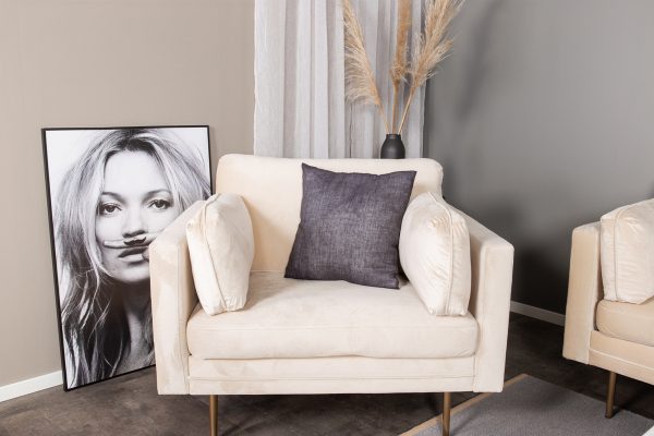 Fauteuil de salon crème Bosco esprit rotin home (2) Fauteuil de salon crème Bosco