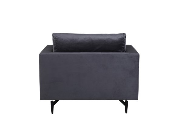 Fauteuil de salon gris Soren esprit rotin home (10) Fauteuil de salon gris Soren