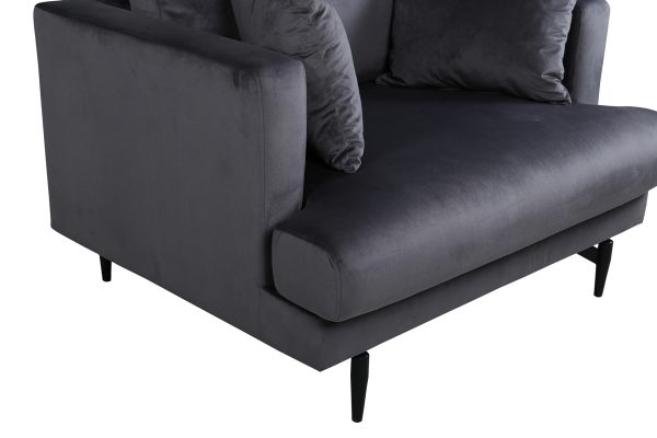 Fauteuil de salon gris Soren esprit rotin home (12) Fauteuil de salon gris Soren