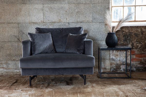Fauteuil de salon gris Soren esprit rotin home (2) Fauteuil de salon gris Soren
