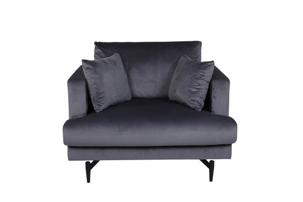 Fauteuil de salon gris Soren esprit rotin home (6) Fauteuil de salon gris Soren