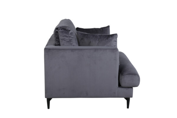 Fauteuil de salon gris Soren esprit rotin home (8) Fauteuil de salon gris Soren