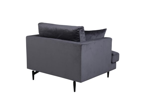 Fauteuil de salon gris Soren esprit rotin home (9) Fauteuil de salon gris Soren
