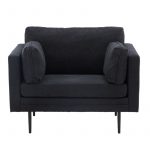 Fauteuil de salon noir Bosco esprit rotin home (2) Fauteuil de salon noir Bosco