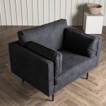 Fauteuil de salon noir Bosco esprit rotin home (3) Fauteuil de salon noir Bosco