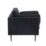 Fauteuil de salon noir Bosco esprit rotin home (5) Fauteuil de salon noir Bosco