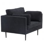 Fauteuil de salon noir Bosco esprit rotin home (6) Fauteuil de salon noir Bosco