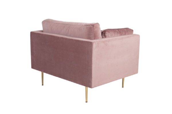 Fauteuil de salon rose Bosco esprit rotin home (10) Fauteuil de salon rose Bosco