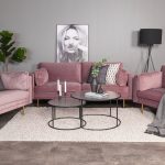 Fauteuil de salon rose Bosco esprit rotin home (4) Fauteuil de salon rose Bosco