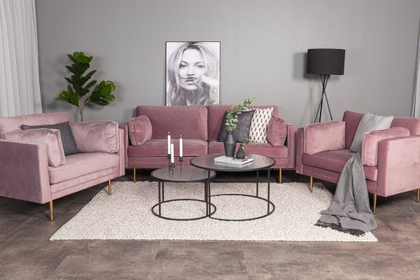 Fauteuil de salon rose Bosco esprit rotin home (4) Fauteuil de salon rose Bosco