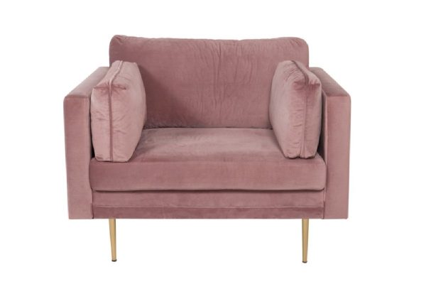 Fauteuil de salon rose Bosco esprit rotin home (7) Fauteuil de salon rose Bosco
