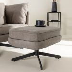 Fauteuil gris avec repose-pieds Magalas