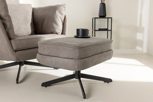Fauteuil gris avec repose-pieds Magalas