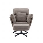 Fauteuil gris avec repose-pieds Magalas