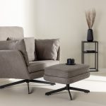 Fauteuil gris avec repose-pieds Magalas