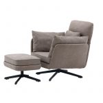 Fauteuil gris avec repose-pieds Magalas