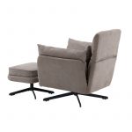 Fauteuil gris avec repose-pieds Magalas