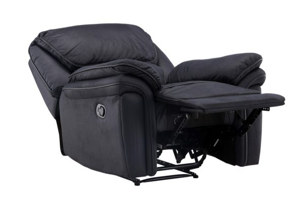 Fauteuil inclinable noir Salvino