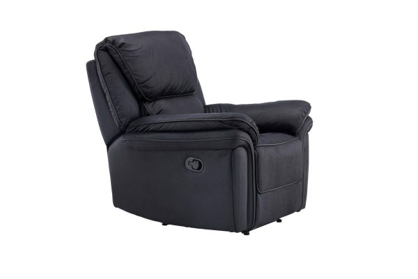 Fauteuil inclinable noir Salvino