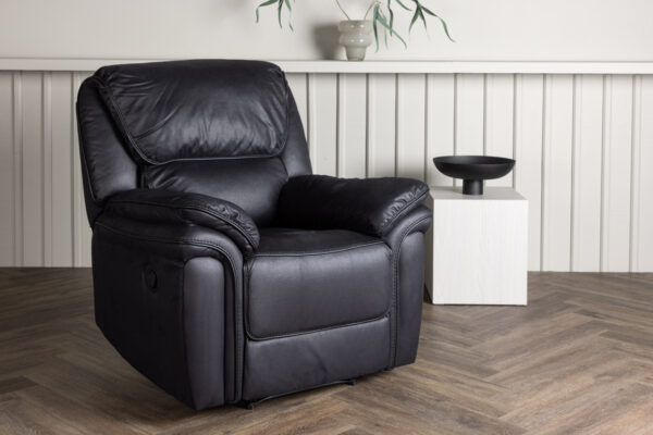 Fauteuil inclinable noir Salvino
