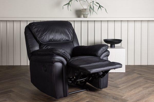 Fauteuil inclinable noir Salvino