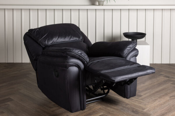 Fauteuil inclinable noir Salvino