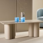 Table basse beige Olga 120x60