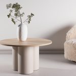 Table basse beige et bois Olga