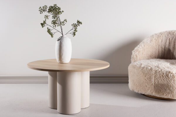 Table basse beige et bois Olga