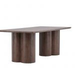 Table de repas marron Olga 210x100