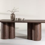 Table de repas marron Olga 210x100